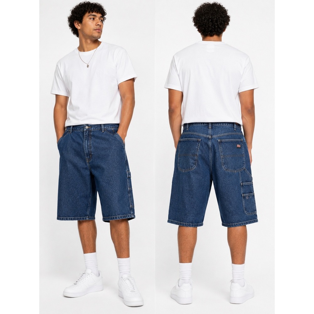 Genuine Dickies Men's Blue Carpenter Denim Shorts Size 40